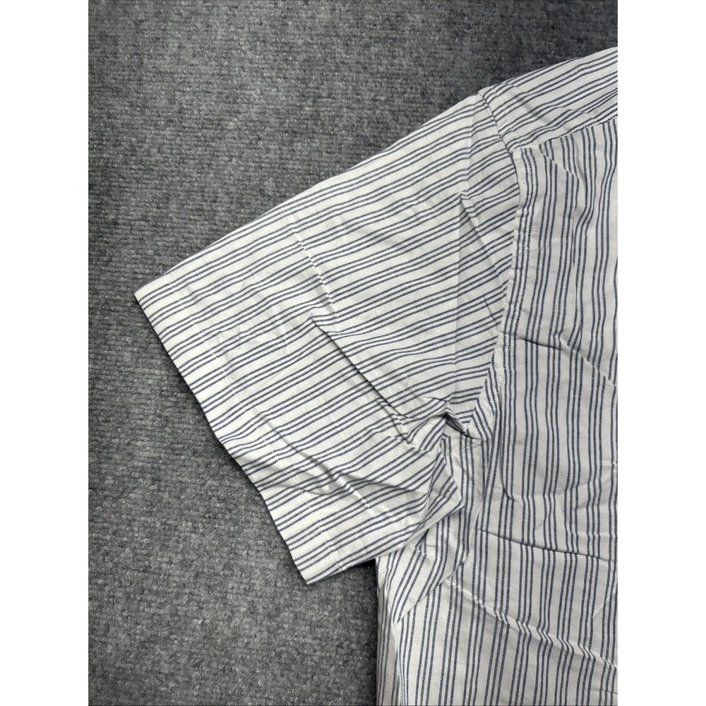 UNTUCKit Rutherford Shirt Mens XLT Reg Gray Striped Short Sleeve Button Up New - Picture 3 of 9